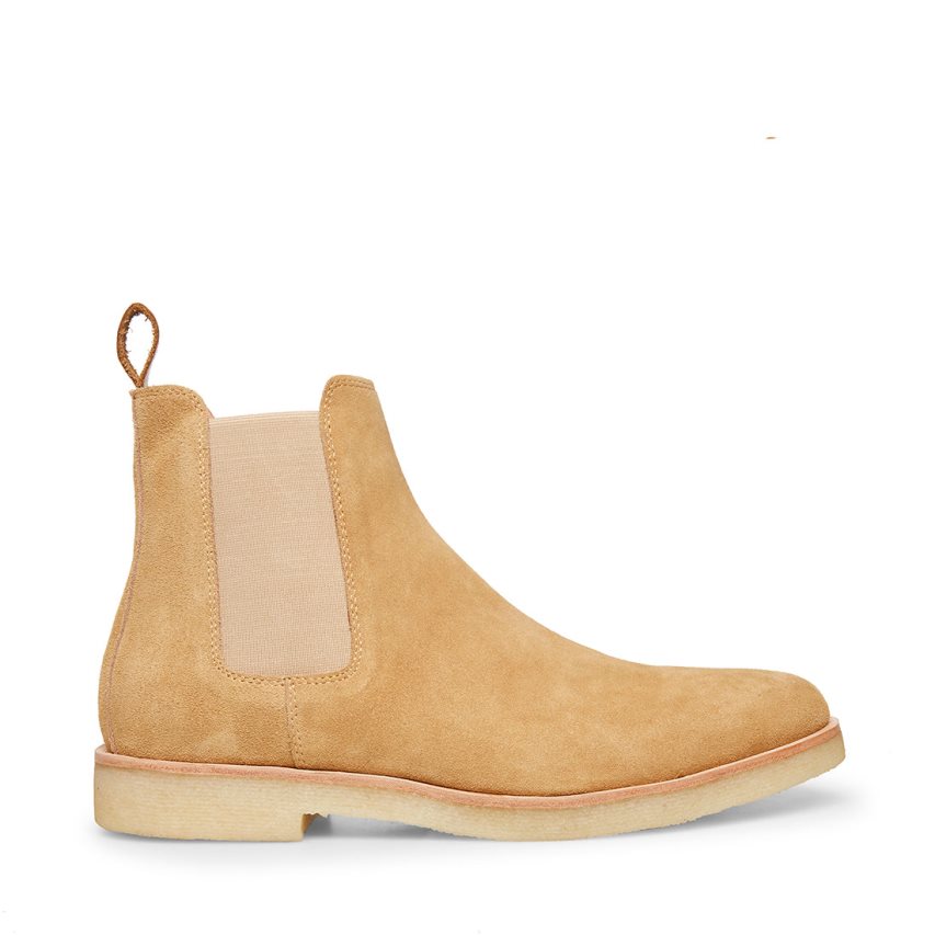 Light Brown Steve Madden Wilshire Suede Men\'s Chelsea Boots | PH 6879NZM